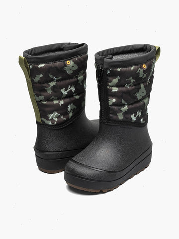 Snow Shell Zip Camo TextureKids' Winter Boots
