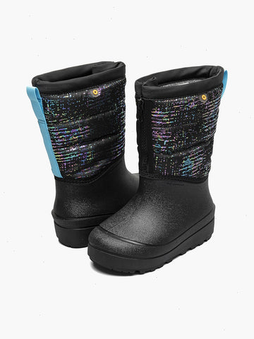 Snow Shell Zip Metallic StripesKids' Winter Boots