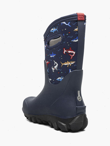 Classic Seamless Pixel SharkKids' Winter Boots
