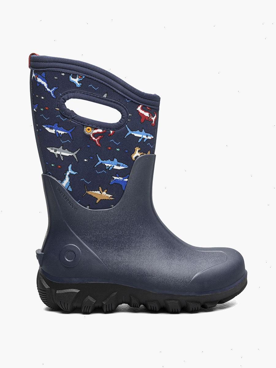 Classic Seamless Pixel SharkKids' Winter Boots